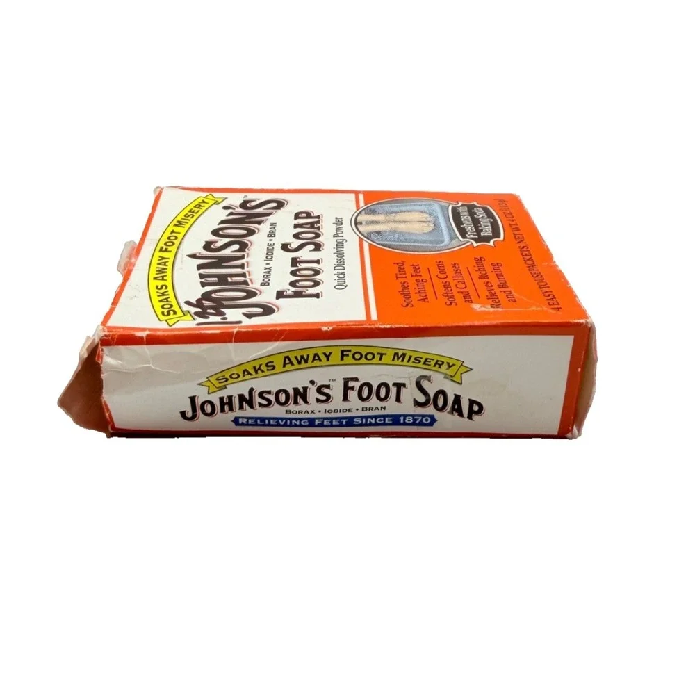 Johnson's Foot SoapQuick Dissolving Powder (4) 1 Oz Packets Discontinued